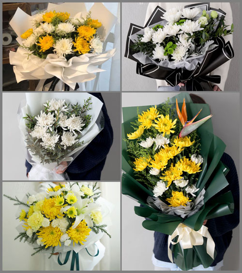 山东青岛莱西市孙受镇西赵格庄村白事花束代送